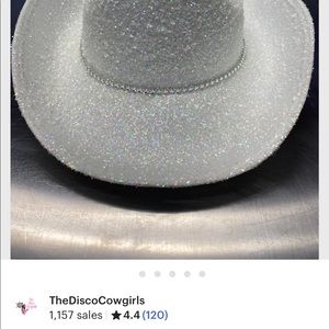 Glitter bachelorette cowgirl hat